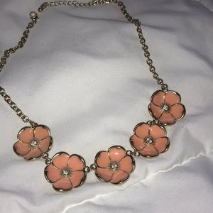 Light pink floral necklace